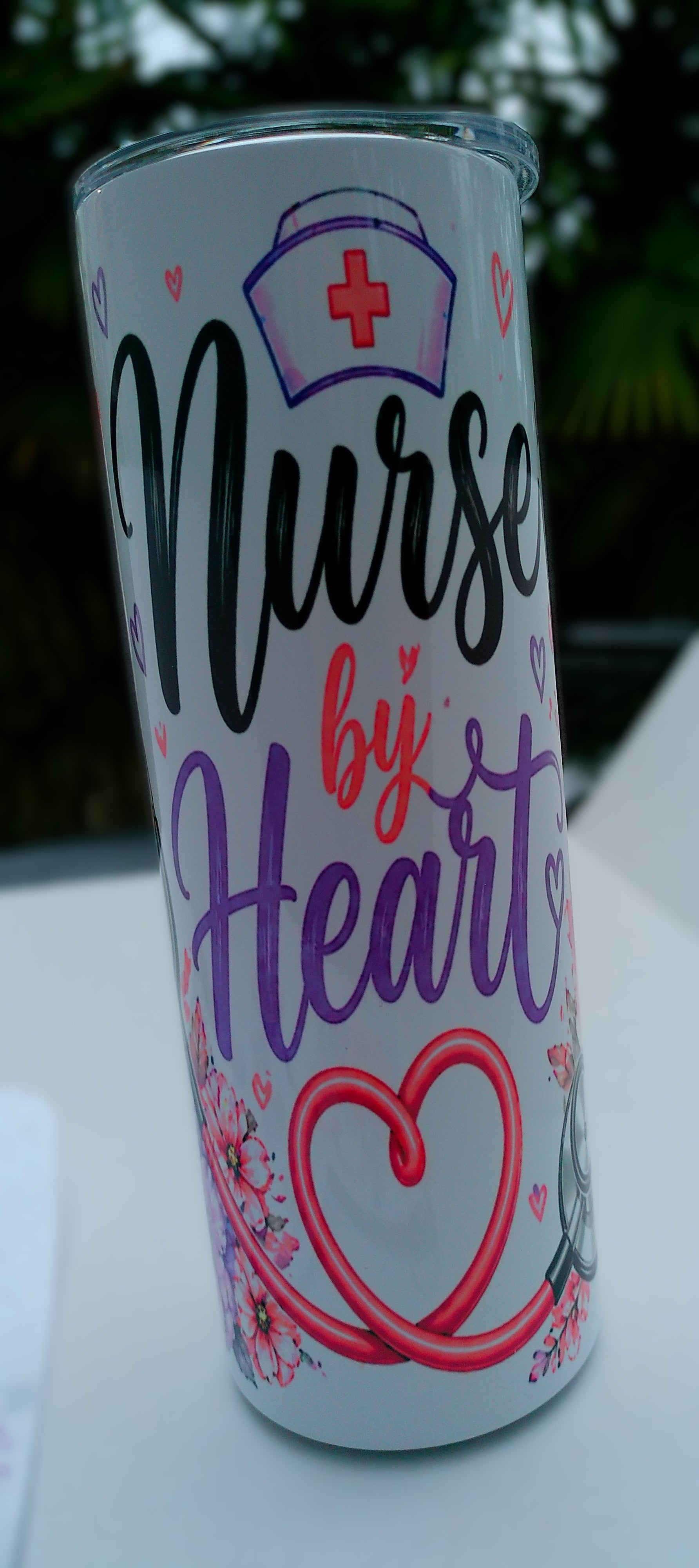 Nurse by Heart – 20 oz Sublimation Tumbler