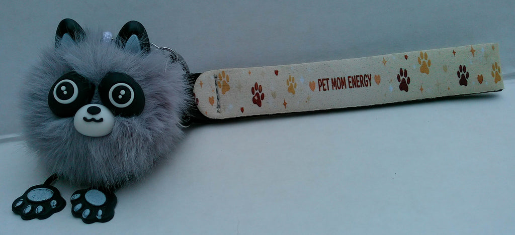 "Pet Mom Energy" Plush Buddy Wristlet Keychain