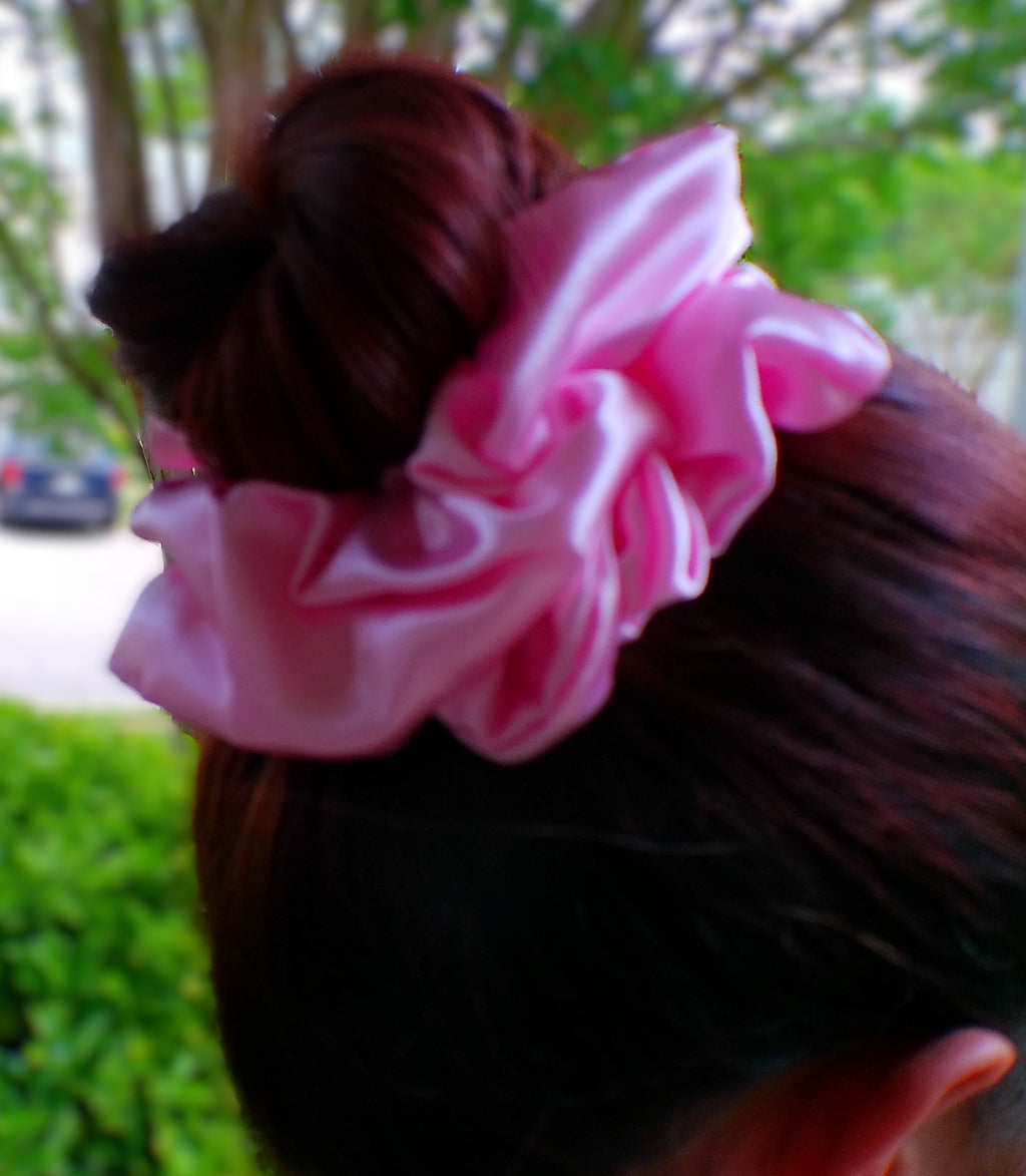Lily – Large Charmeuse Satin Handmade Scrunchie