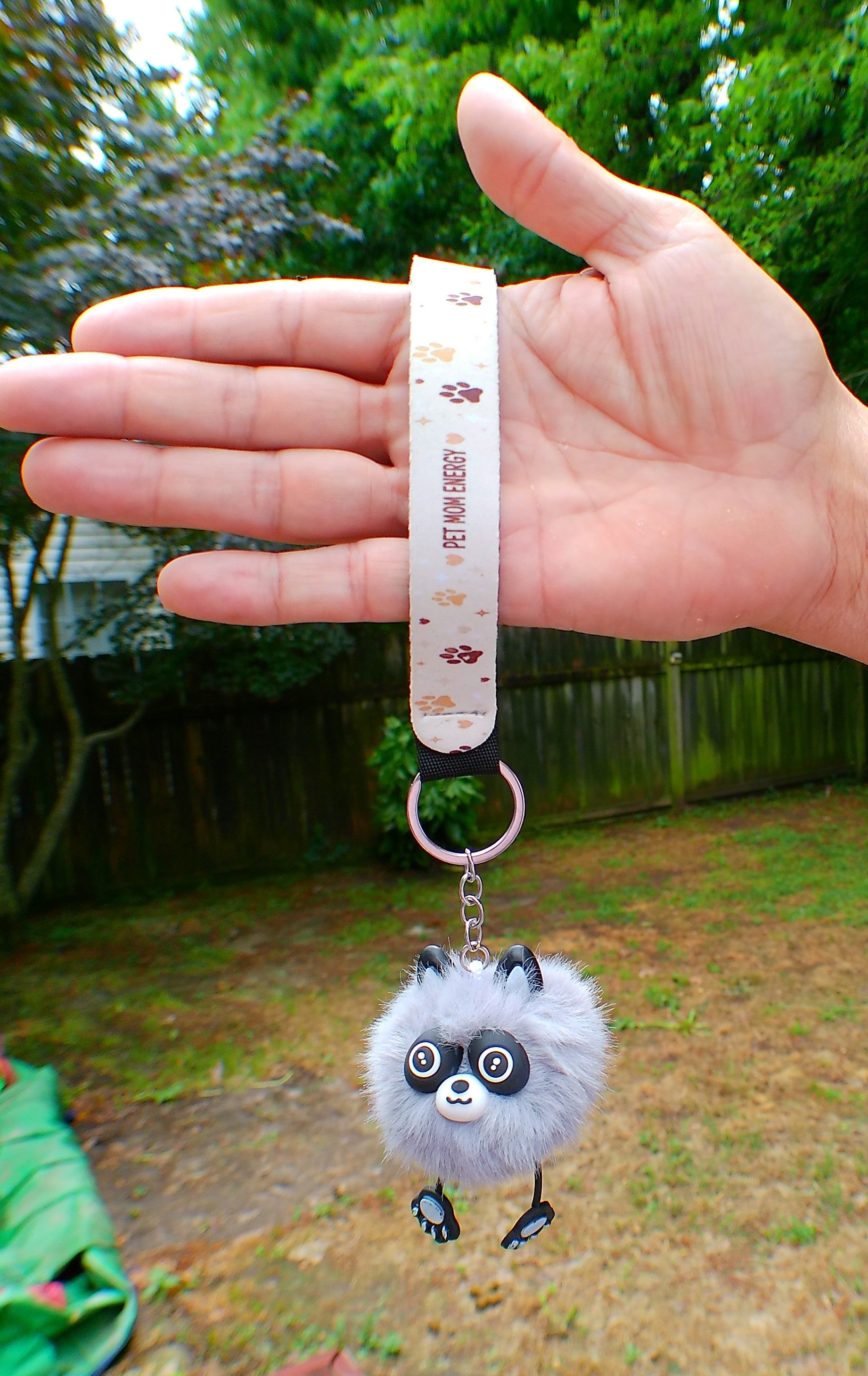"Pet Mom Energy" Plush Buddy Wristlet Keychain