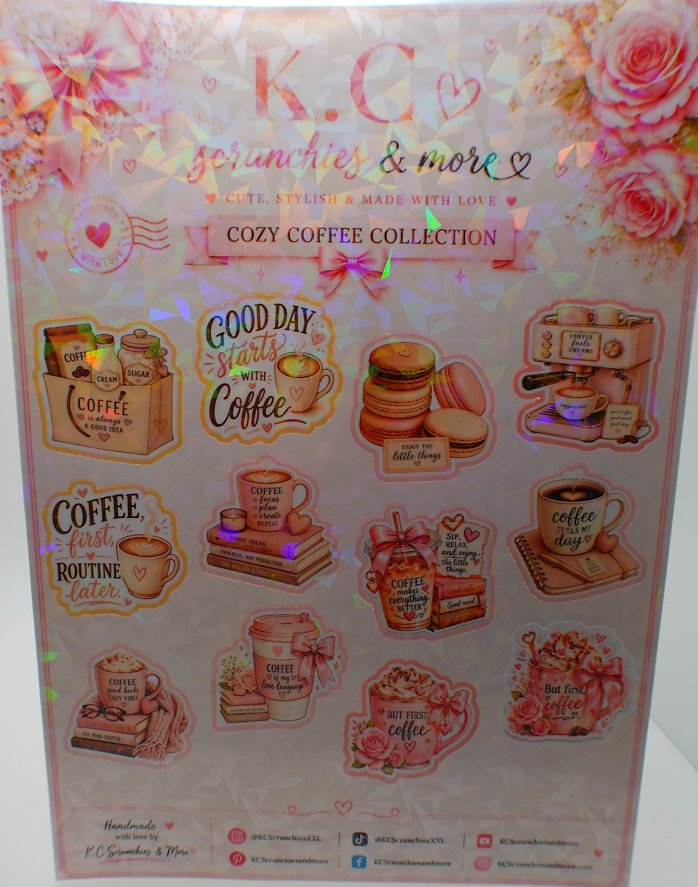 Cozy Coffee Collection Holographic Sticker Sheet