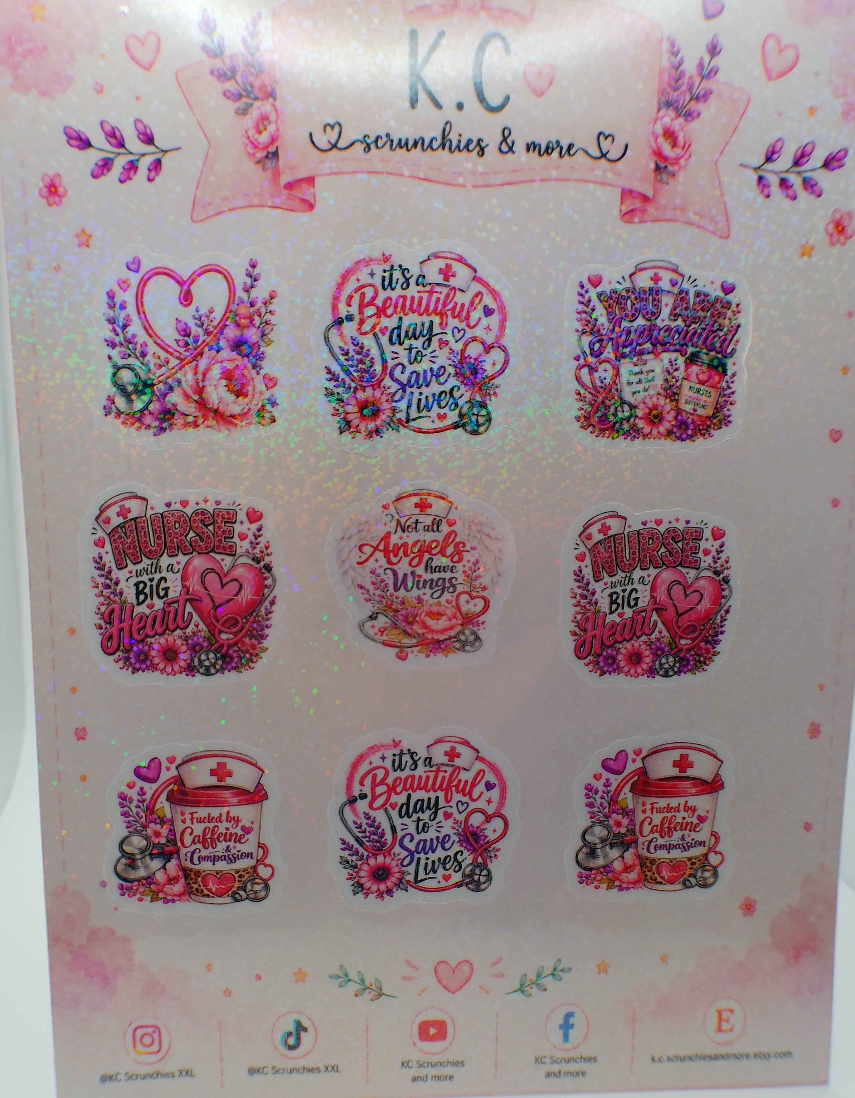 It's a Beautiful Day to Save Lives Holographic Sticker Sheet