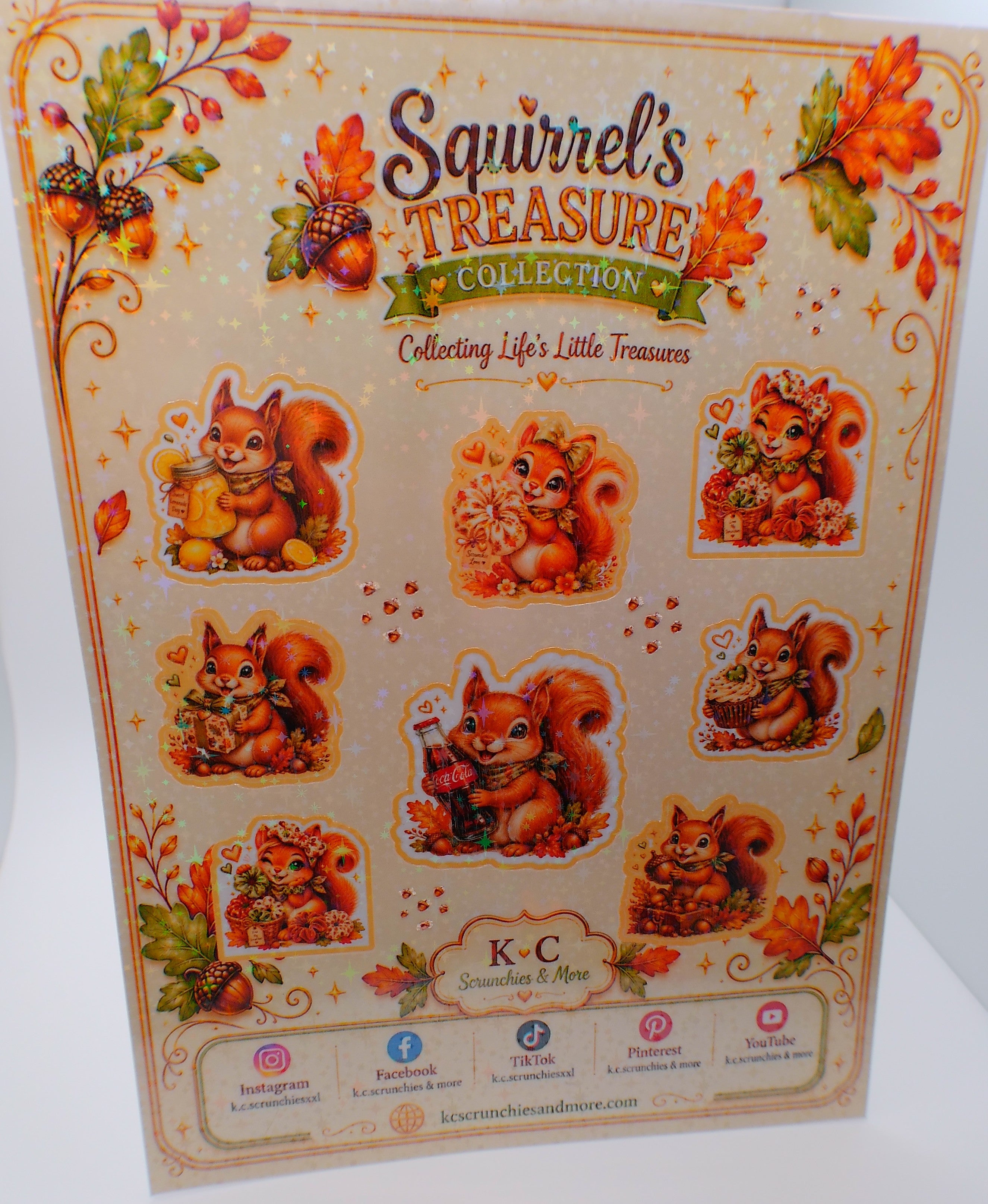 Squirrel's Treasure Collection Holographic Sticker Sheet