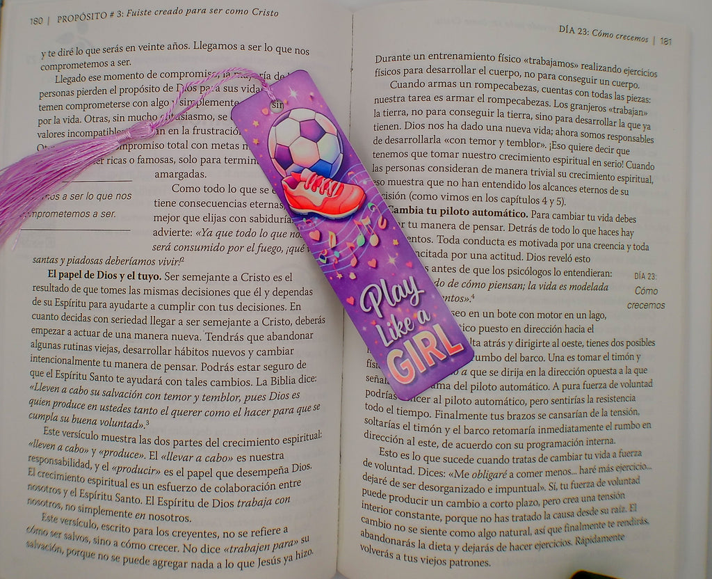 Play Like a Girl — Soccer Bookmark