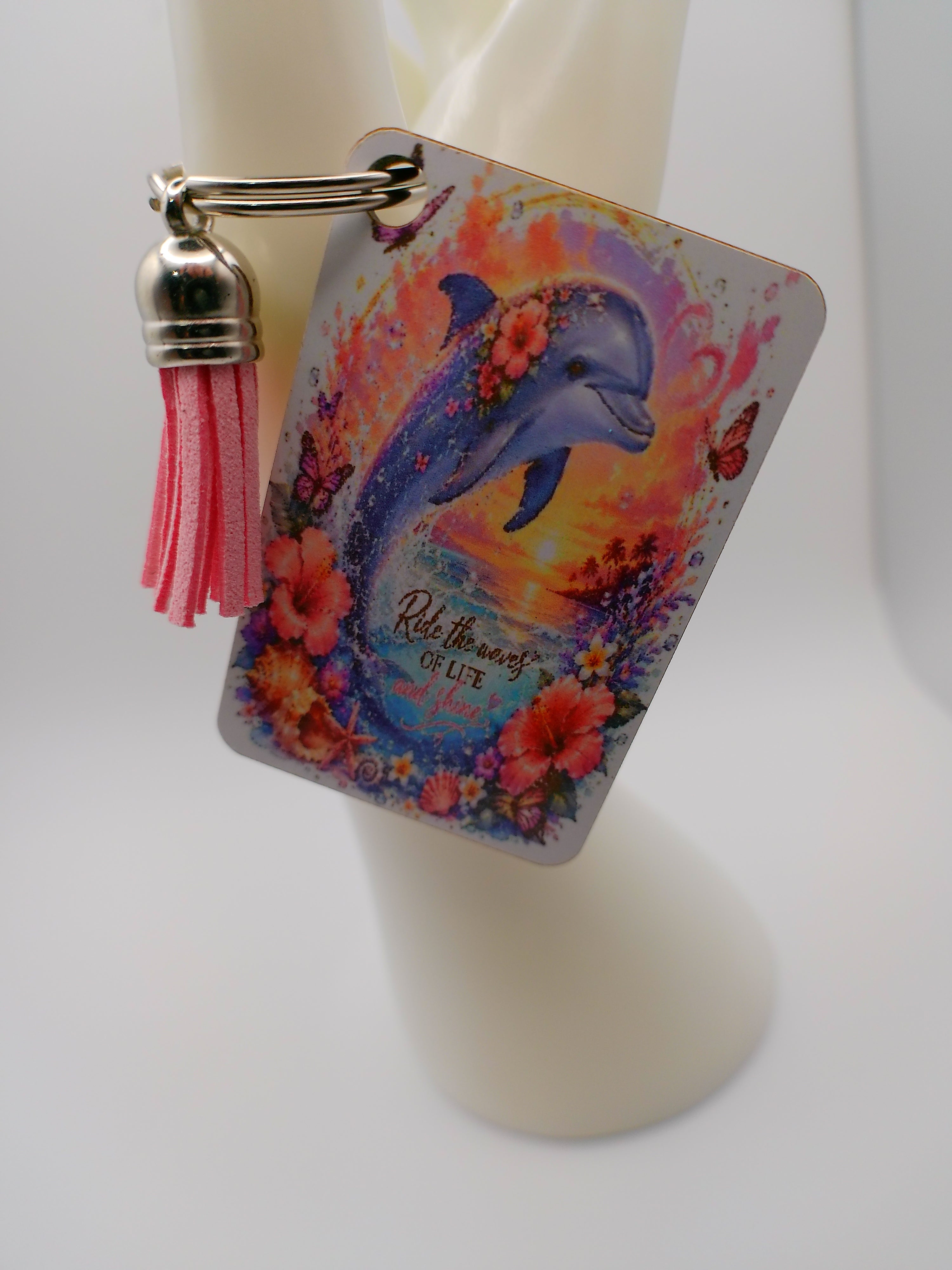 Ride the Waves of Life – MDF Sublimation Keychain