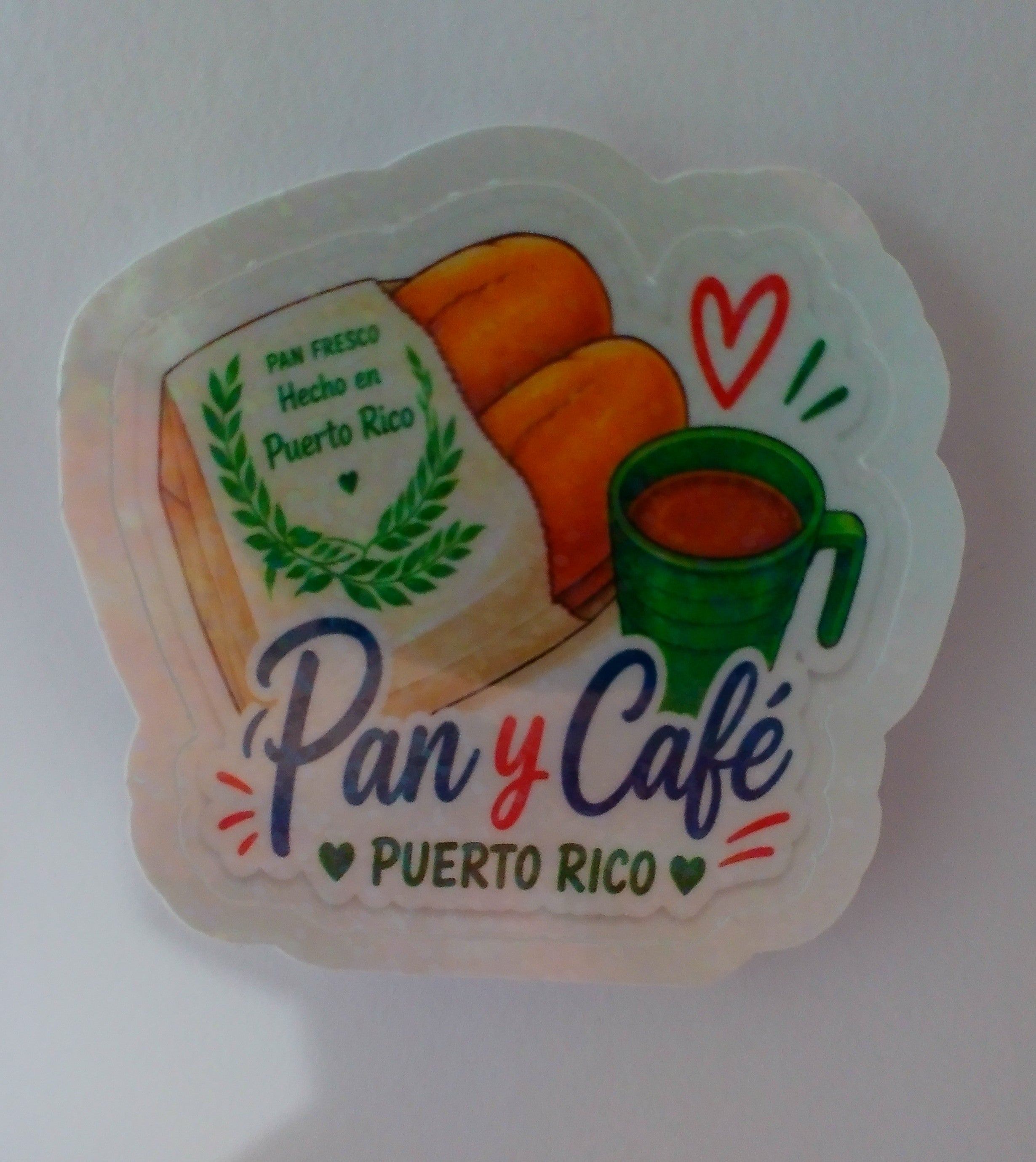 Medium Boricua holographic stickers group photo - all designs laid out