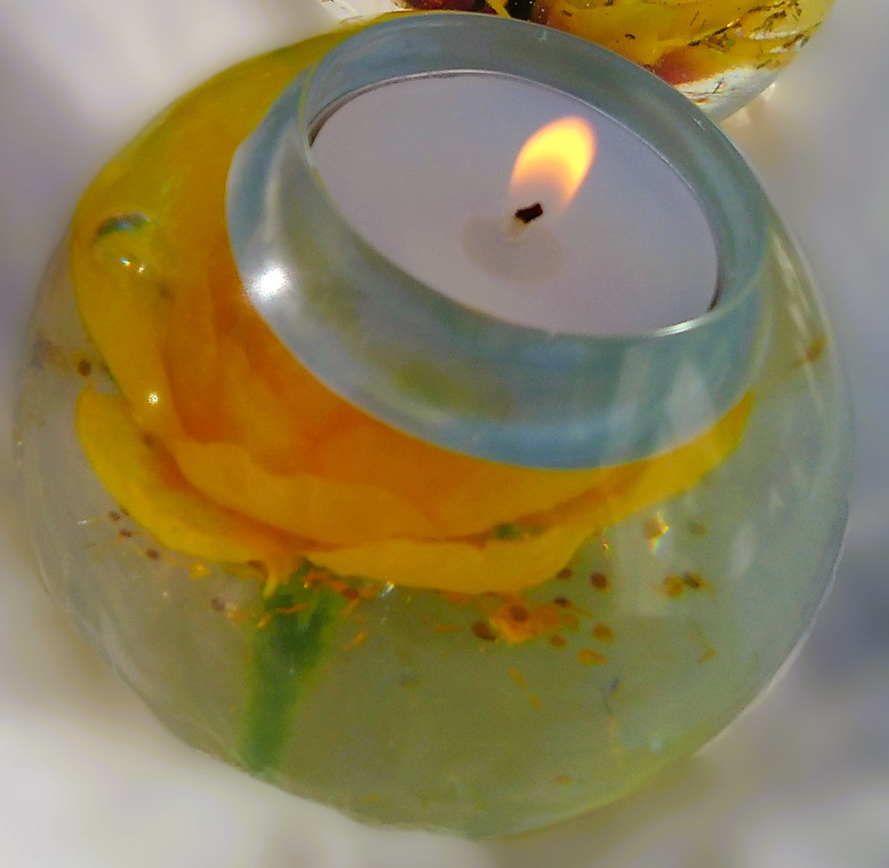 Handmade Resin Tea Light Holder