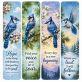 Hope is the Thing with Feathers — Blue Jay Sublimation Bookmark
