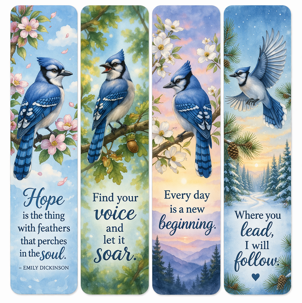Where You Lead, I Will Follow — Blue Jay Sublimation Bookmark
