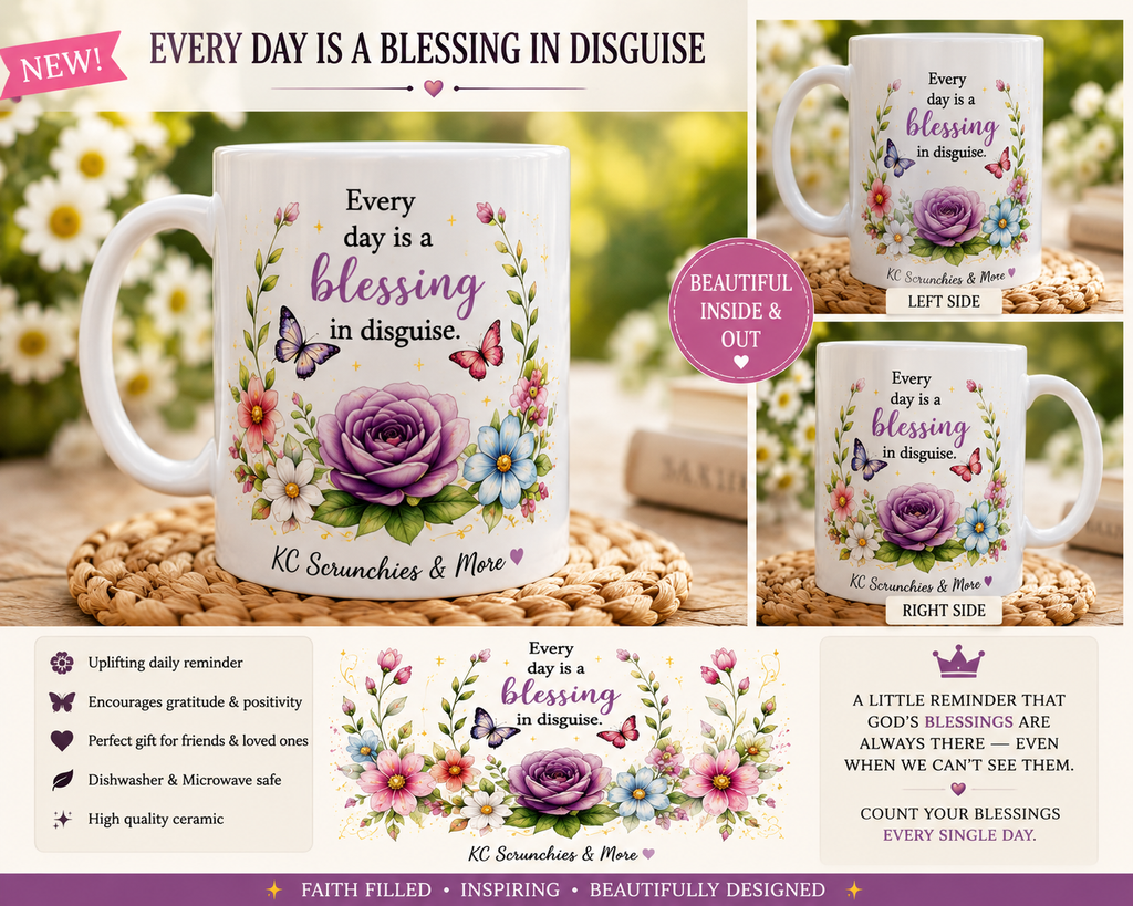 Every Day is a Blessing in Disguise — Faith-Filled Sublimation Mug