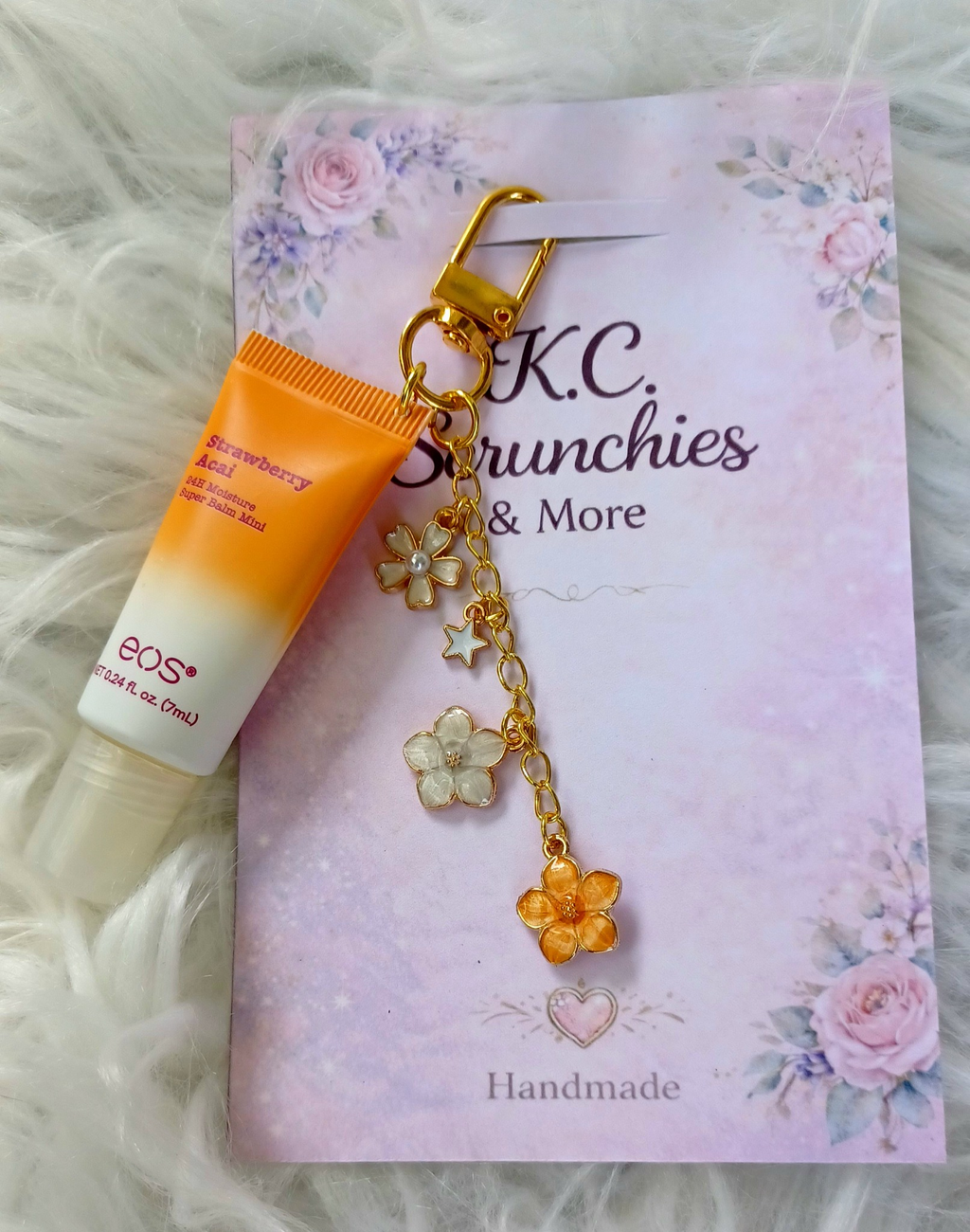 Strawberry Açaí Lip Balm Handbag Charm