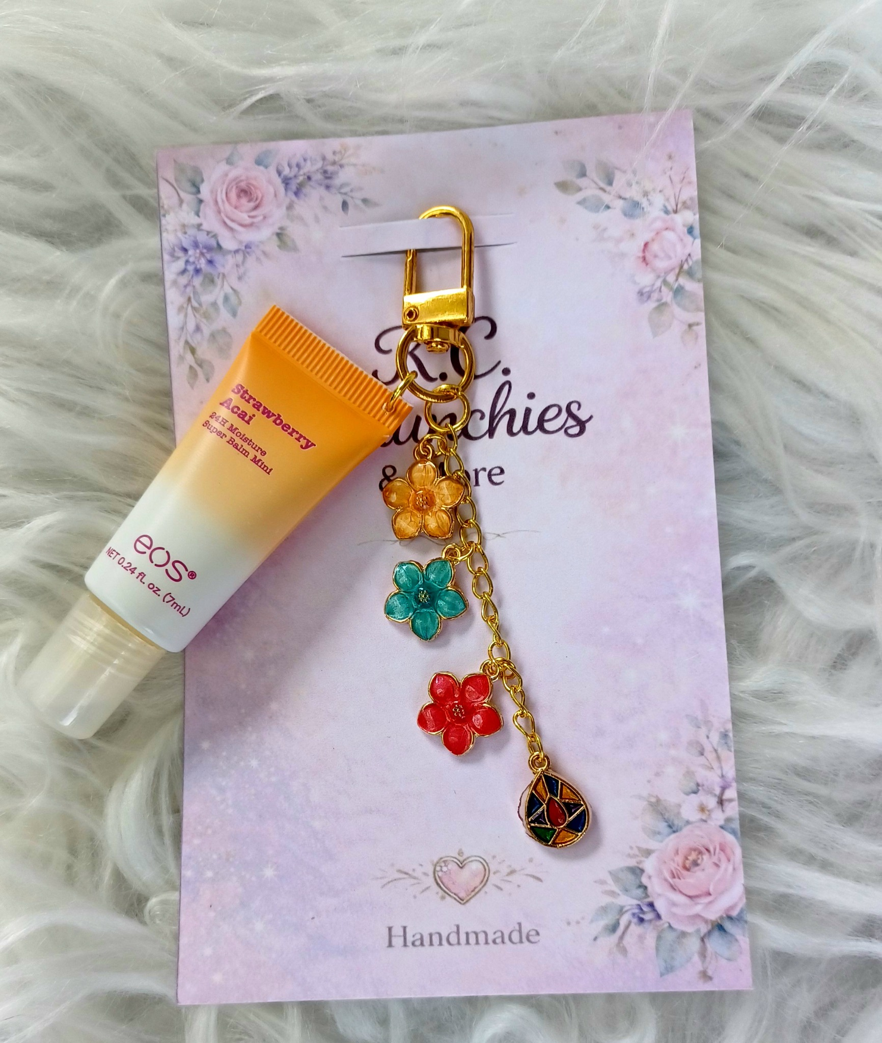 Strawberry Açaí Lip Balm Handbag Charm