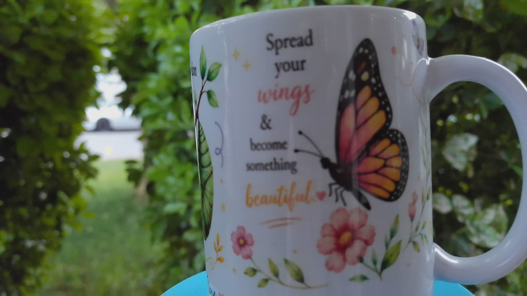 Transformation Takes Time — Inspirational Sublimation Mug