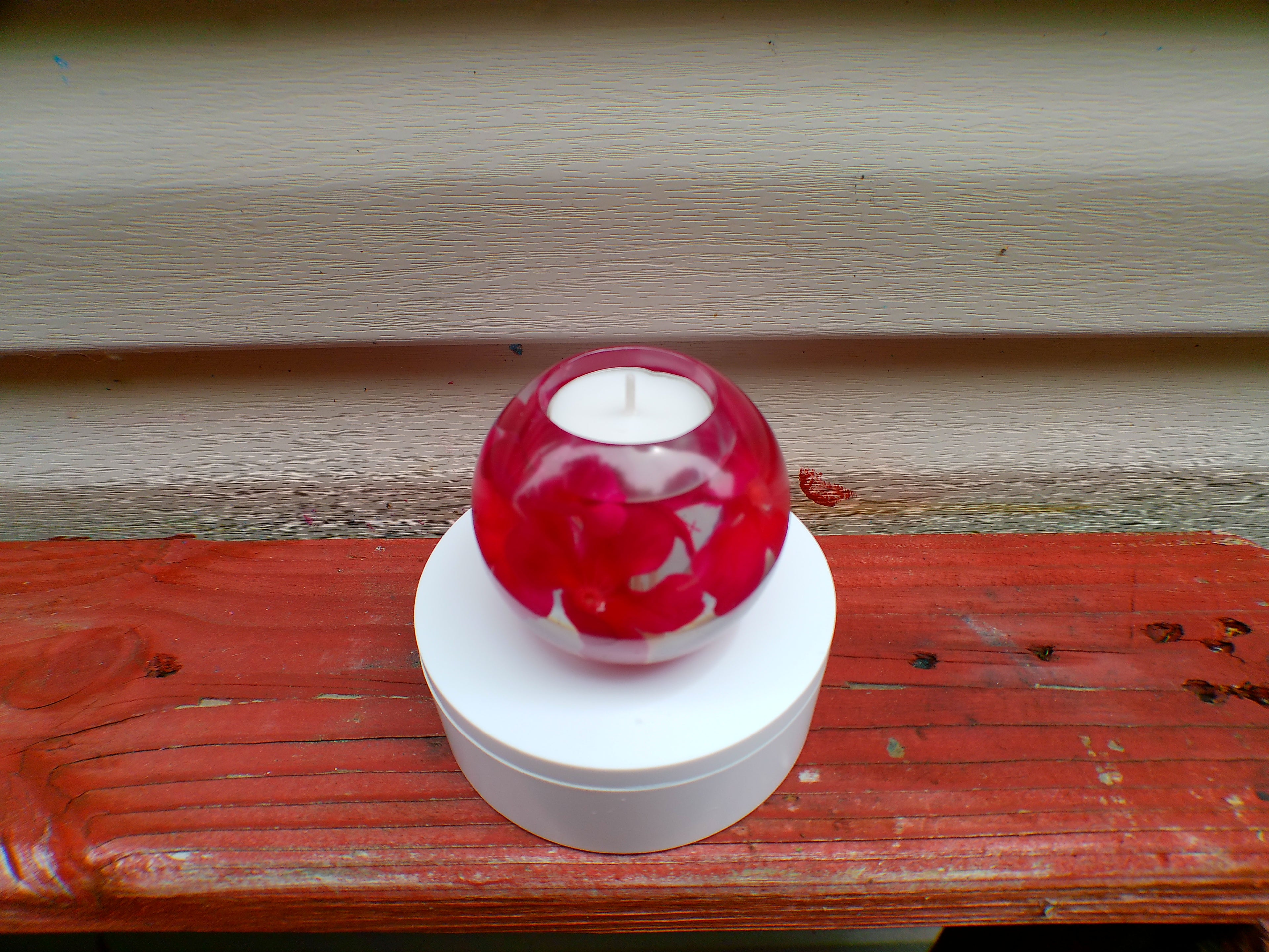 Handmade Resin Tea Light Holder