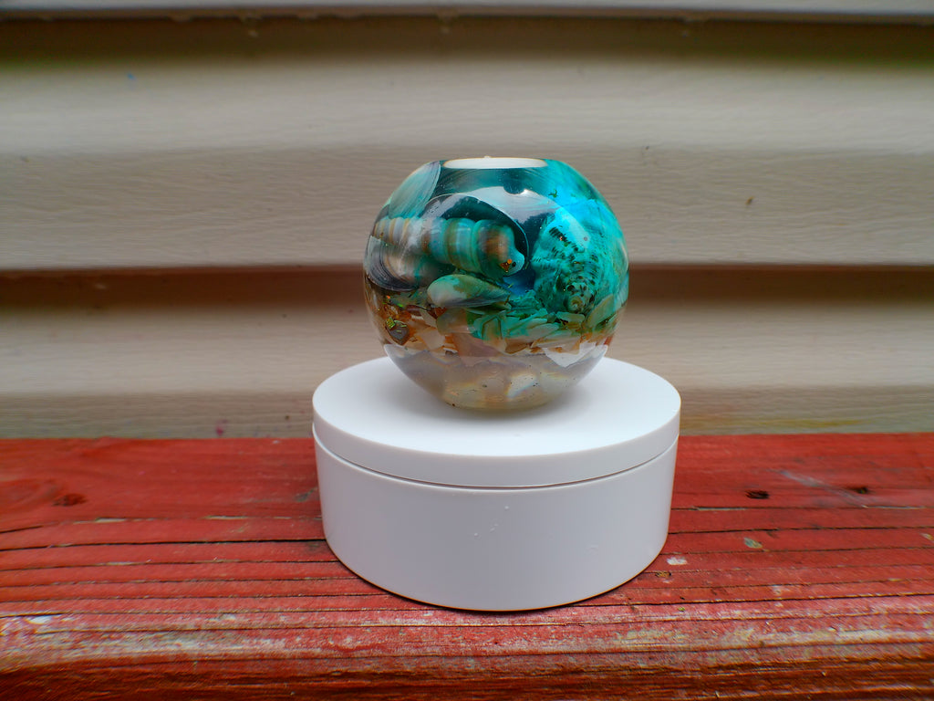Handmade Resin Tea Light Holder