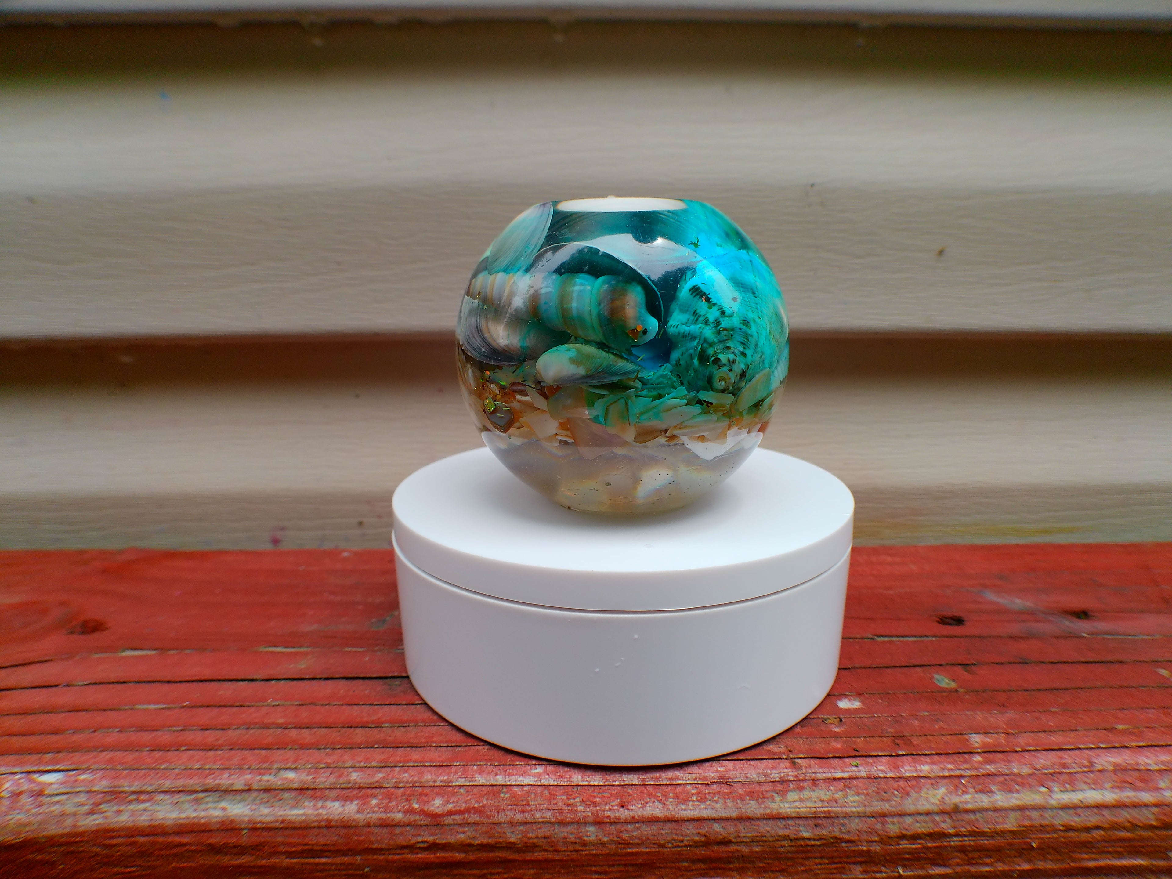 Handmade Resin Tea Light Holder