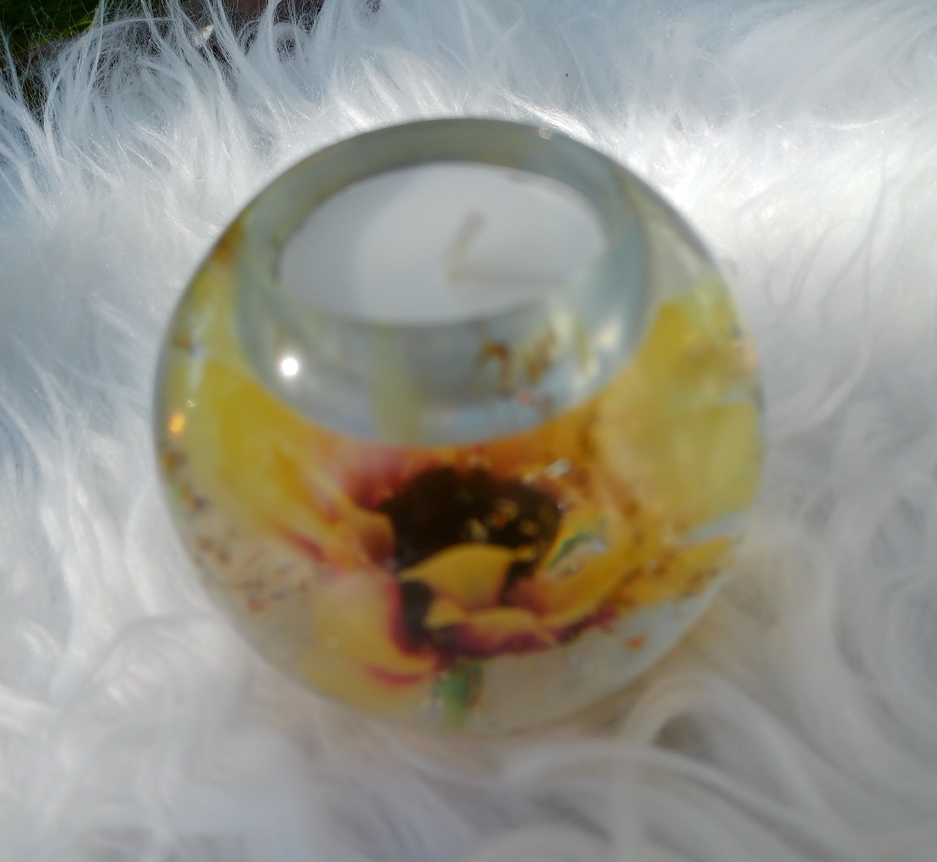 Handmade Resin Tea Light Holder